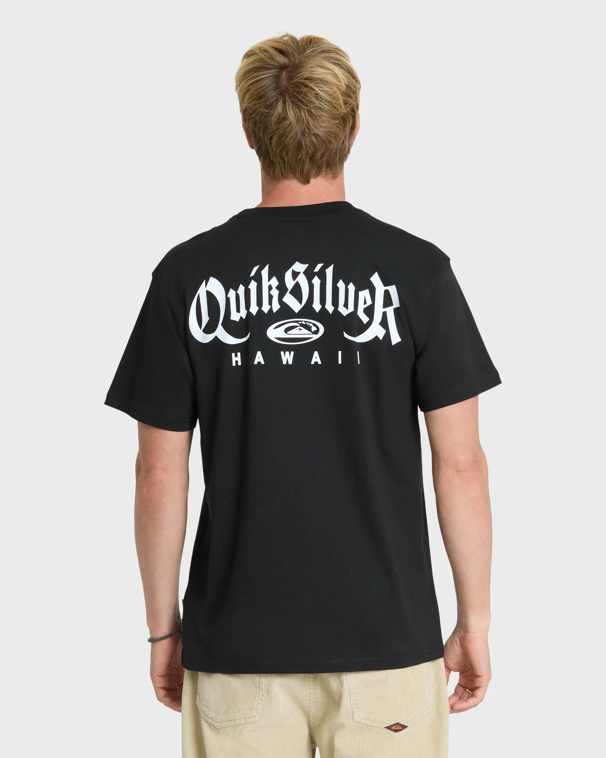 Hawaii Old English Classic Short Sleeve Knit T-Shirt - Black sold by Quiksilver product image thumbnail 2