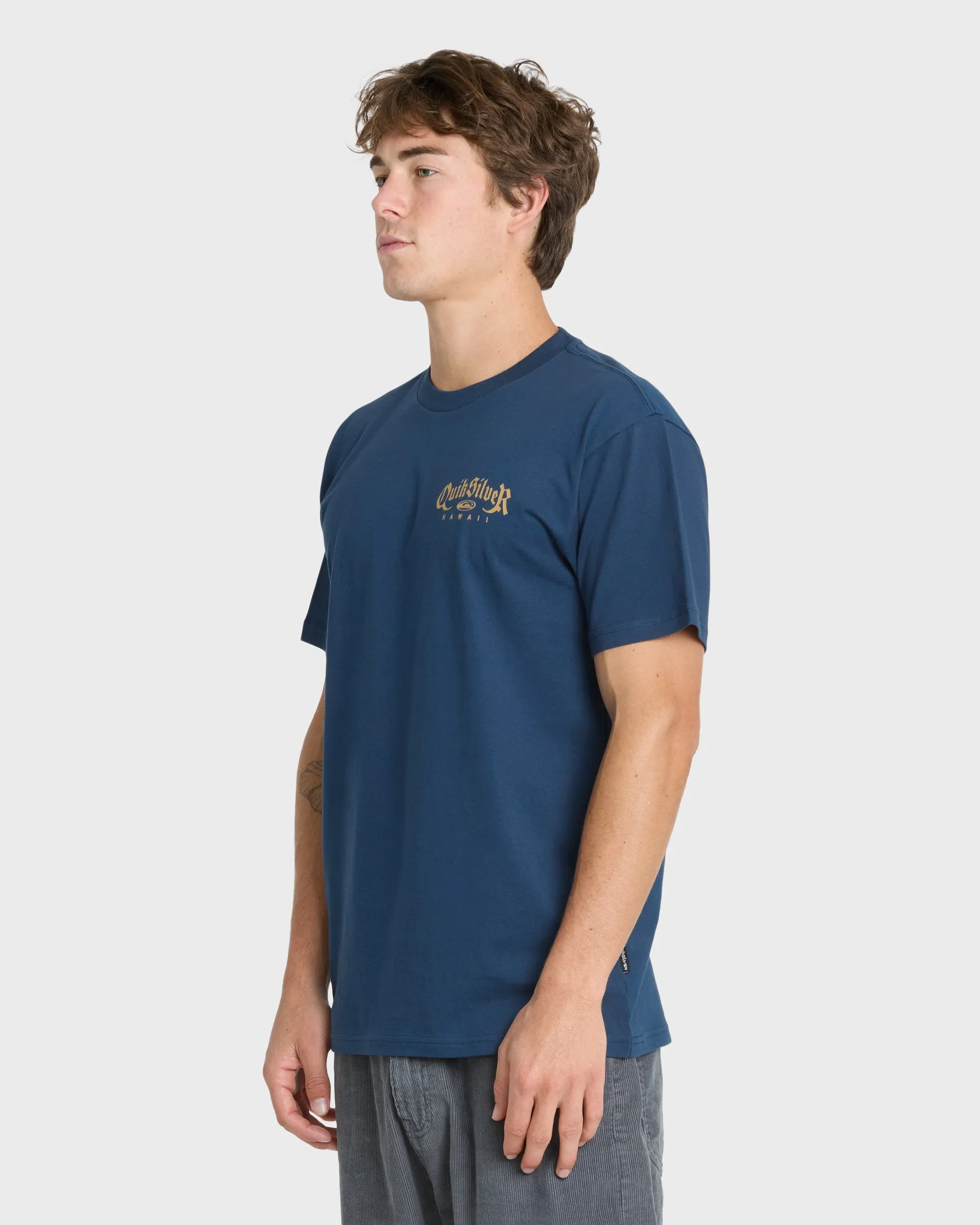 Hawaii Old English Classic Short Sleeve Knit T-Shirt - Dark Denim sold by Quiksilver product image thumbnail 4