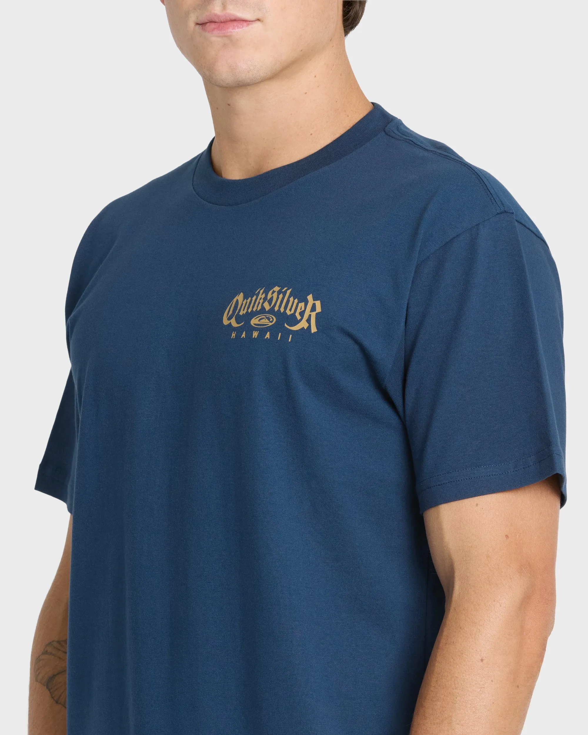 Hawaii Old English Classic Short Sleeve Knit T-Shirt - Dark Denim sold by Quiksilver product image thumbnail 5