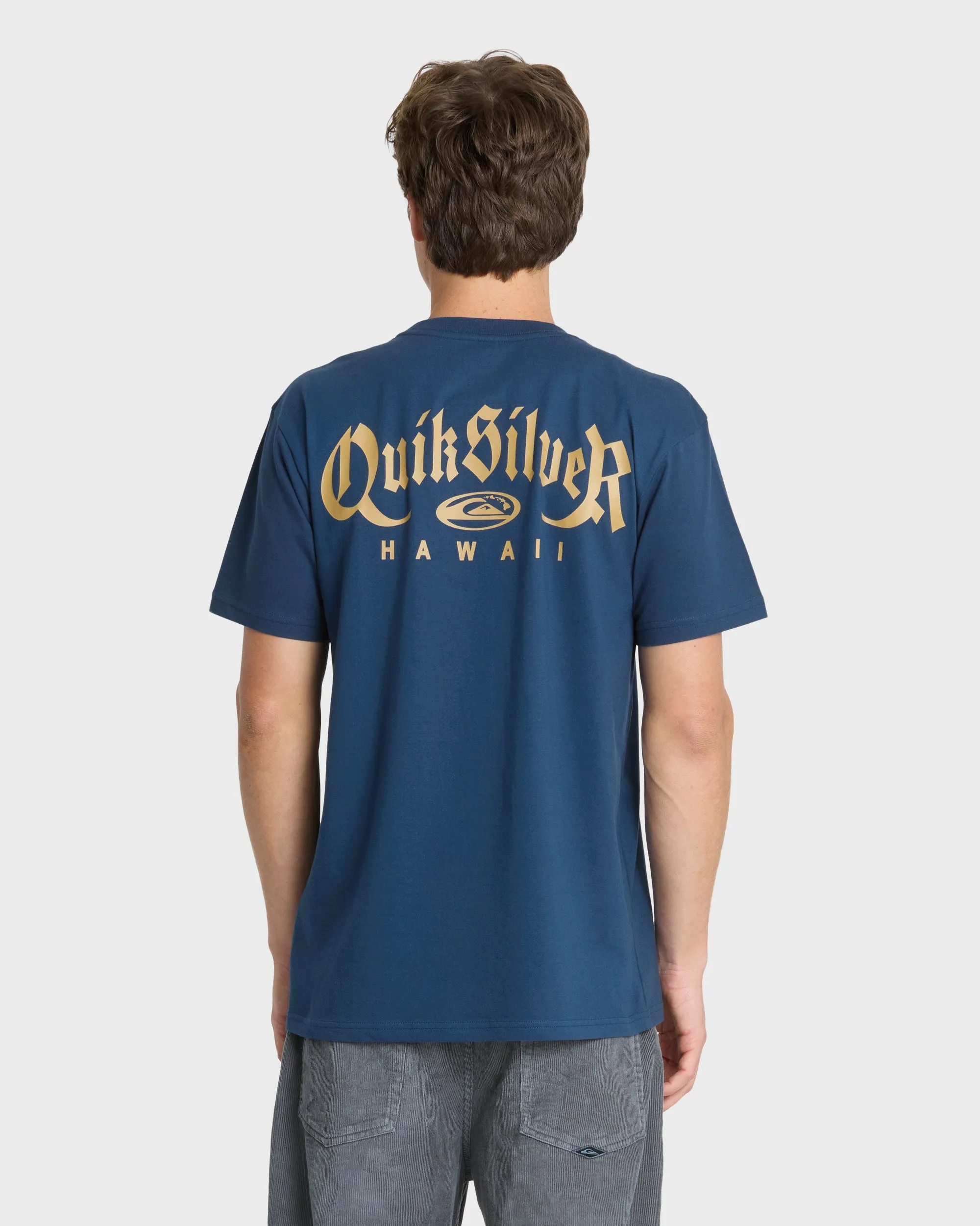 Hawaii Old English Classic Short Sleeve Knit T-Shirt - Dark Denim sold by Quiksilver product image thumbnail 2