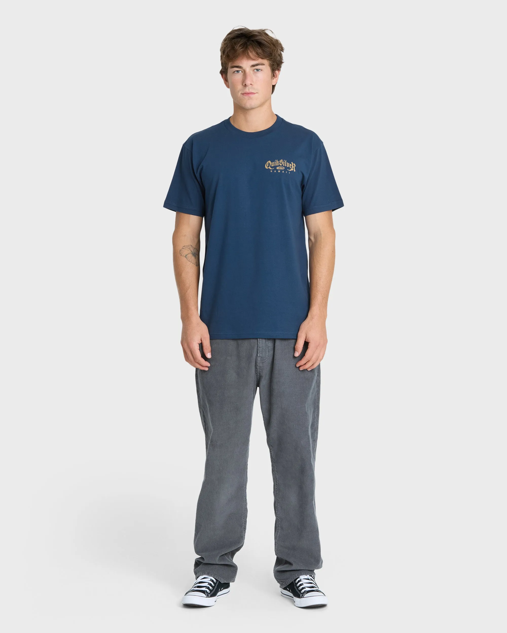 Hawaii Old English Classic Short Sleeve Knit T-Shirt - Dark Denim sold by Quiksilver product image thumbnail 3