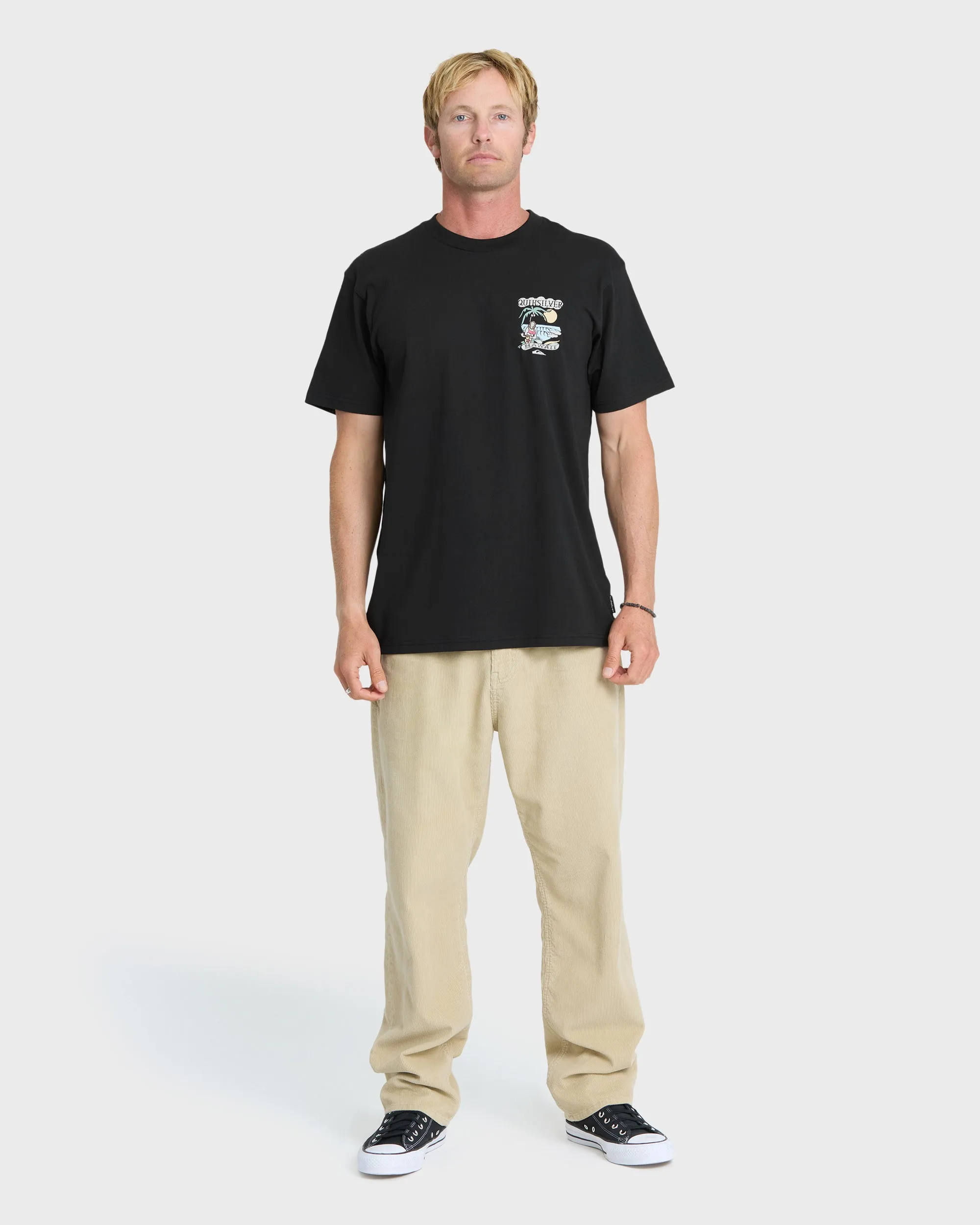 Hawaii Island Peace Short Sleeve Cotton T-Shirt - Black sold by Quiksilver product image thumbnail 3