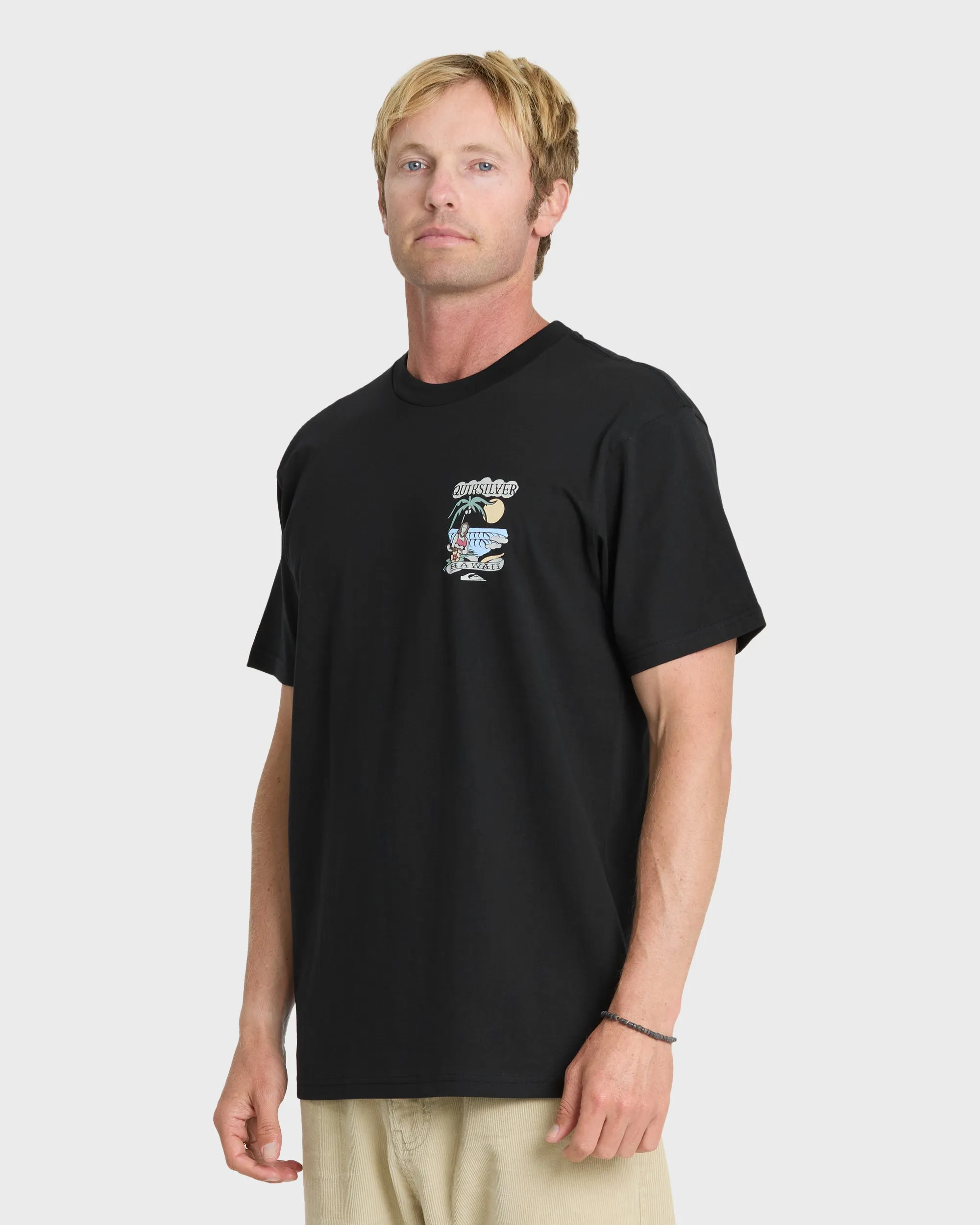 Hawaii Island Peace Short Sleeve Cotton T-Shirt - Black sold by Quiksilver product image thumbnail 4