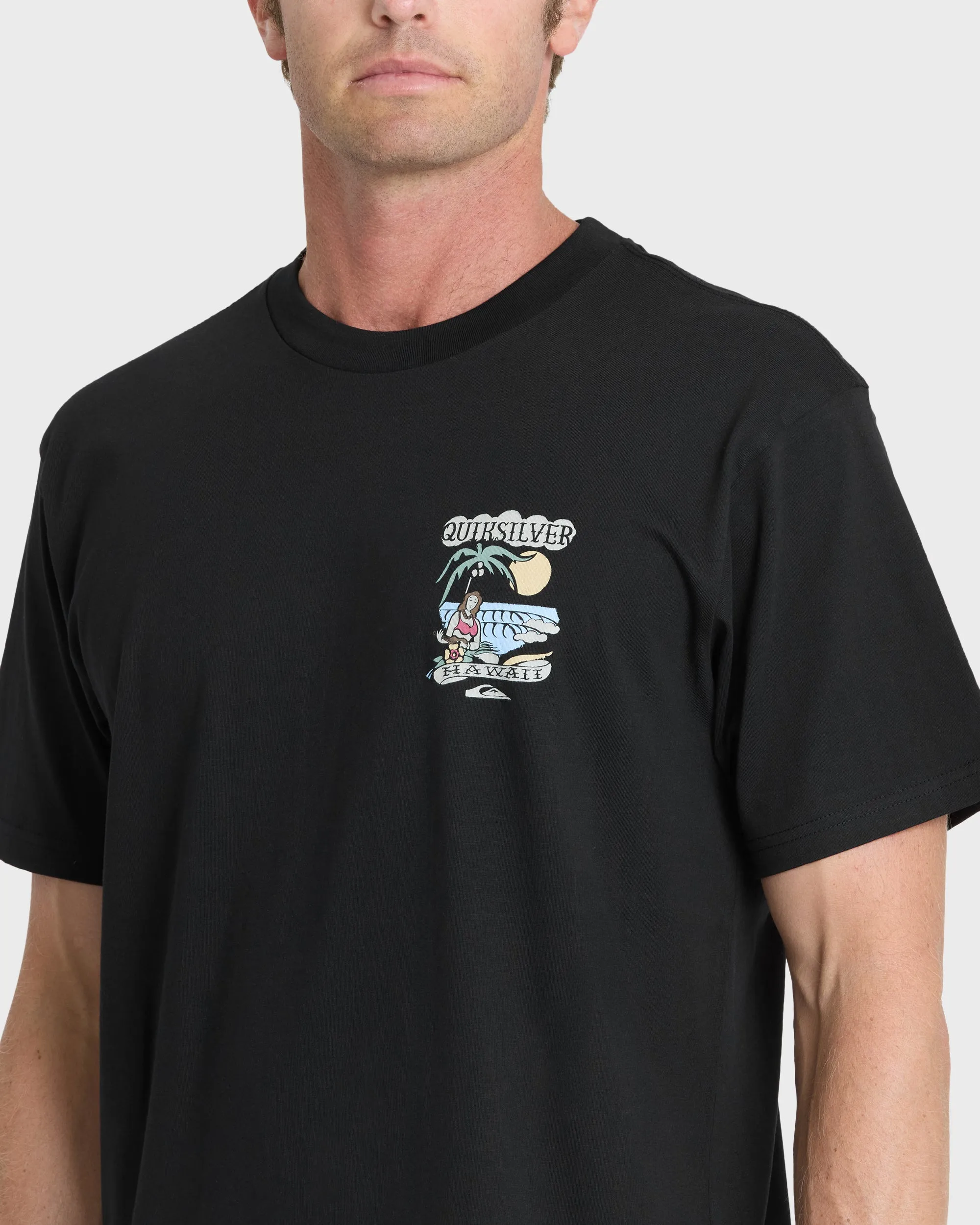 Hawaii Island Peace Short Sleeve Cotton T-Shirt - Black sold by Quiksilver product image thumbnail 5
