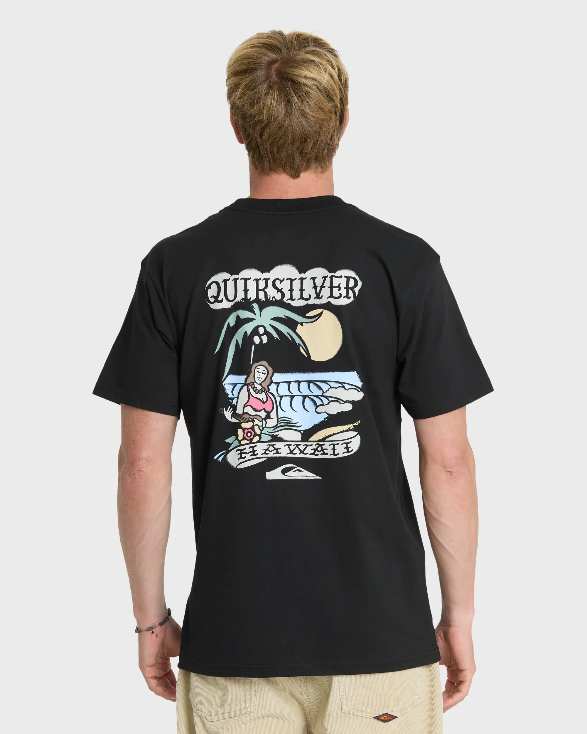 Hawaii Island Peace Short Sleeve Cotton T-Shirt - Black sold by Quiksilver product image thumbnail 2