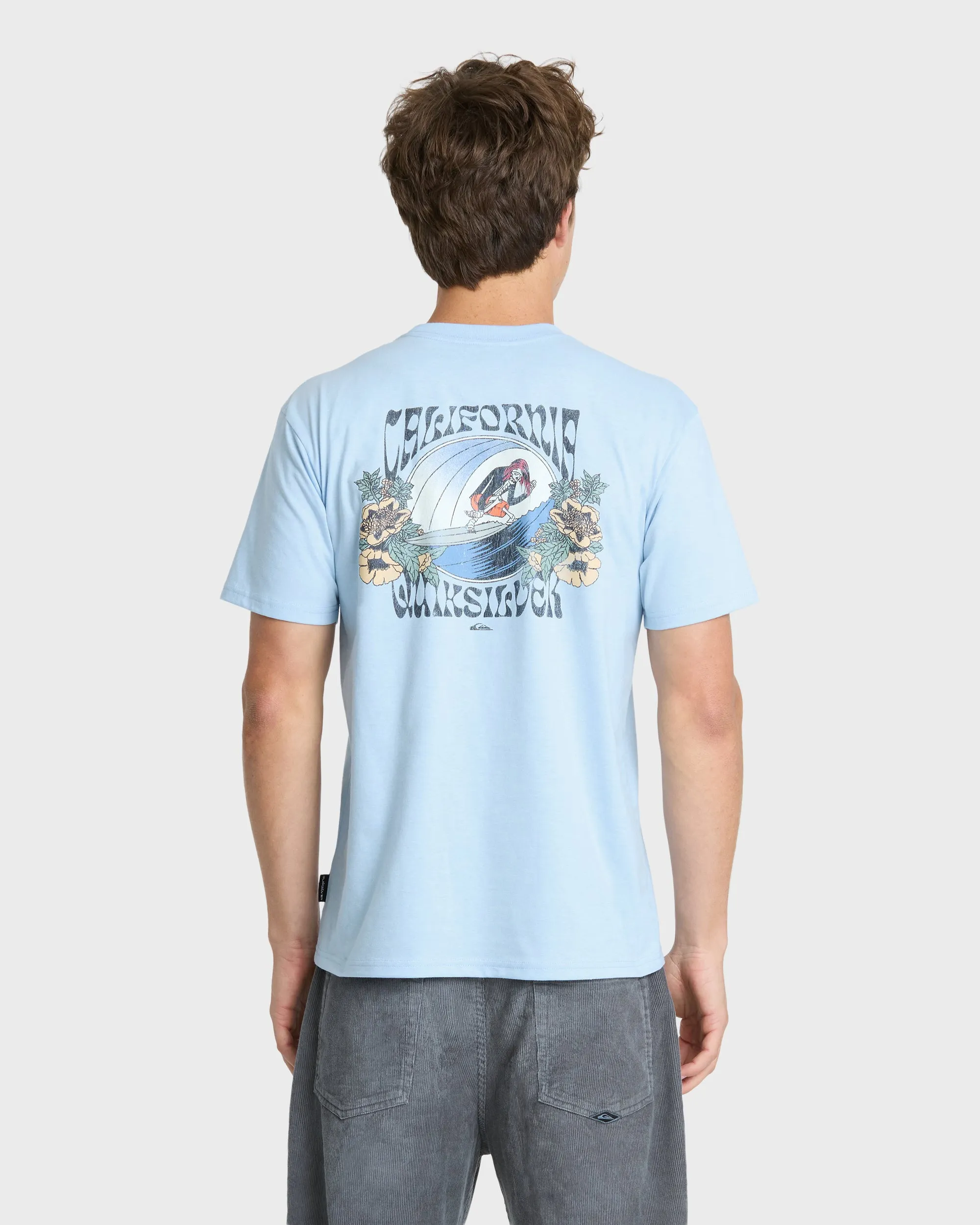 Grateful Cali Classic Short Sleeve Knit T-Shirt - Skyway Heather sold by Quiksilver product image thumbnail 2