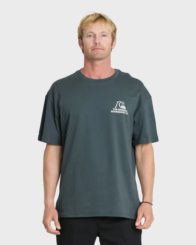 OG Surf Company ORG Short Sleeve Cotton T-Shirt - Dark Slate made by Quiksilver