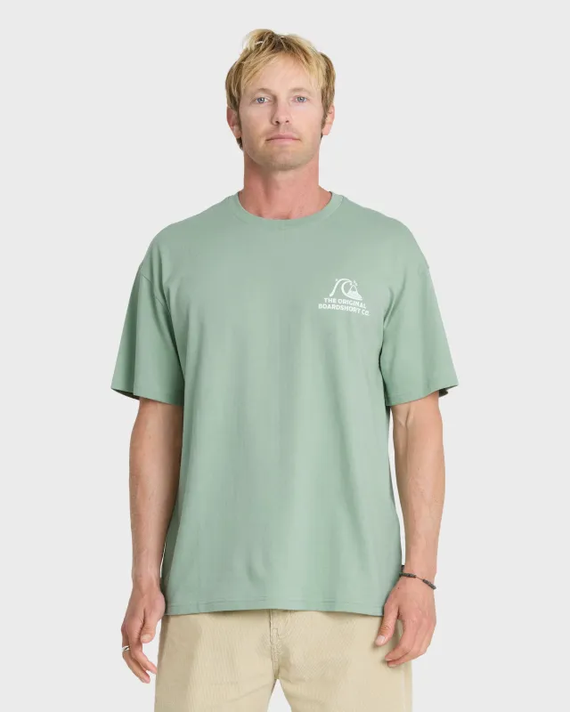 OG Surf Company ORG Short Sleeve Cotton T-Shirt - Iceberg Green made by Quiksilver