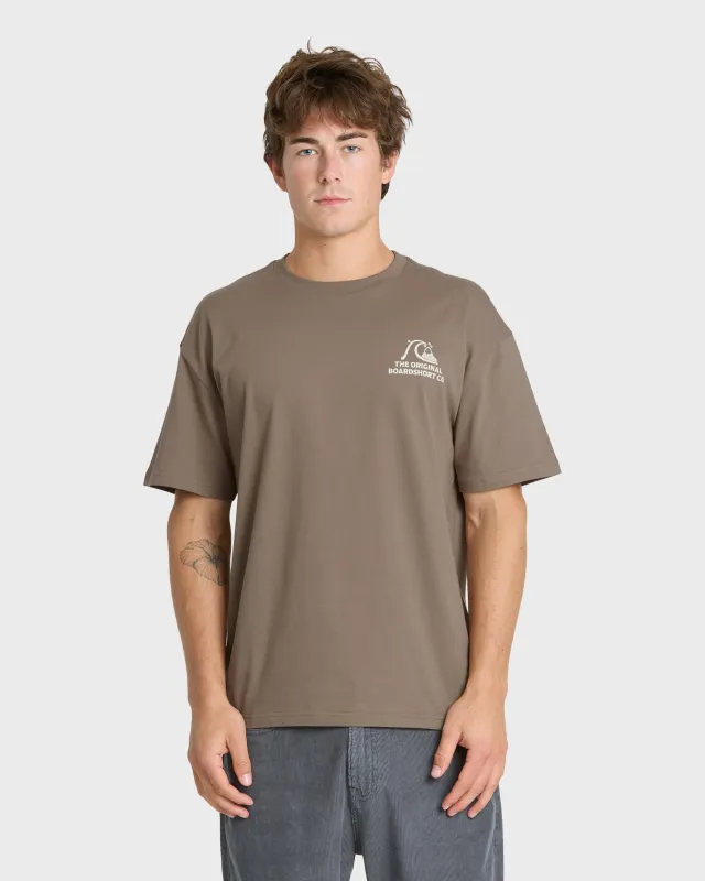 OG Surf Company ORG Short Sleeve Cotton T-Shirt - Pine Bark made by Quiksilver