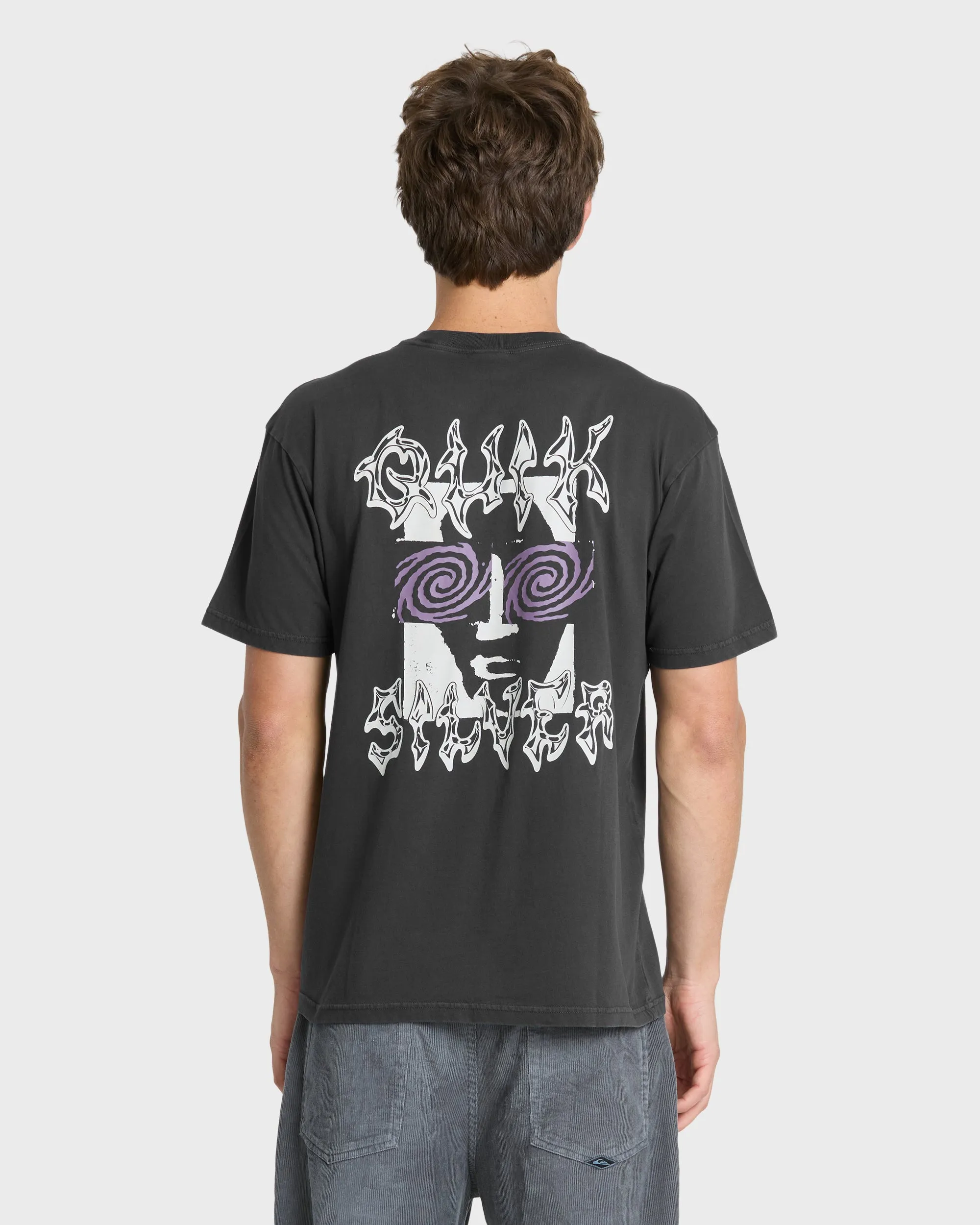Metal Vision Pigment Dye Short Sleeve Cotton T-Shirt - Phantom sold by Quiksilver product image thumbnail 2