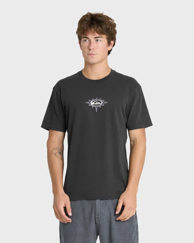 Metal Vision Pigment Dye Short Sleeve Cotton T-Shirt - Phantom made by Quiksilver