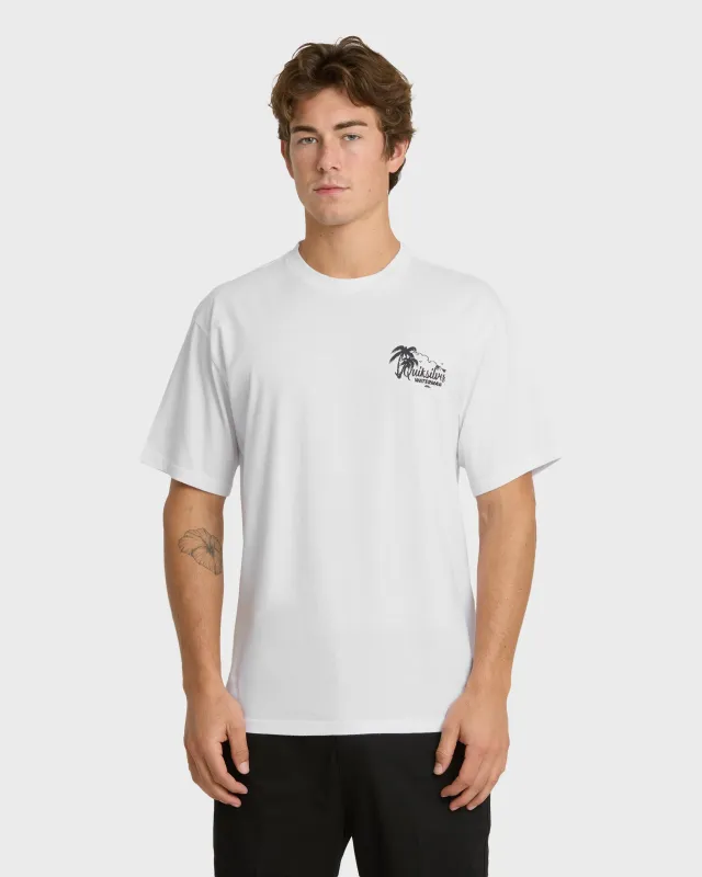 Waterman Outrigger Classic Short Sleeve Knit T-Shirt - White made by Quiksilver