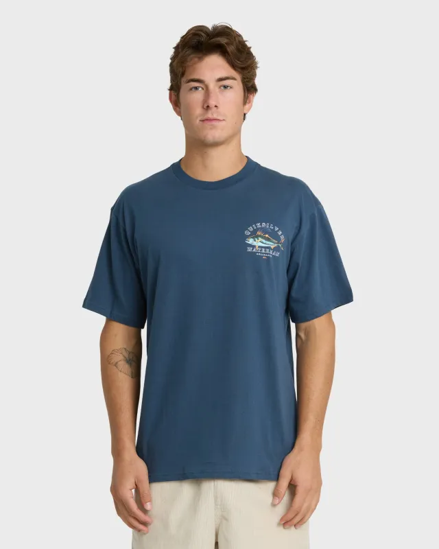 Waterman Rooster Classic Short Sleeve Knit T-Shirt - Dark Denim made by Quiksilver