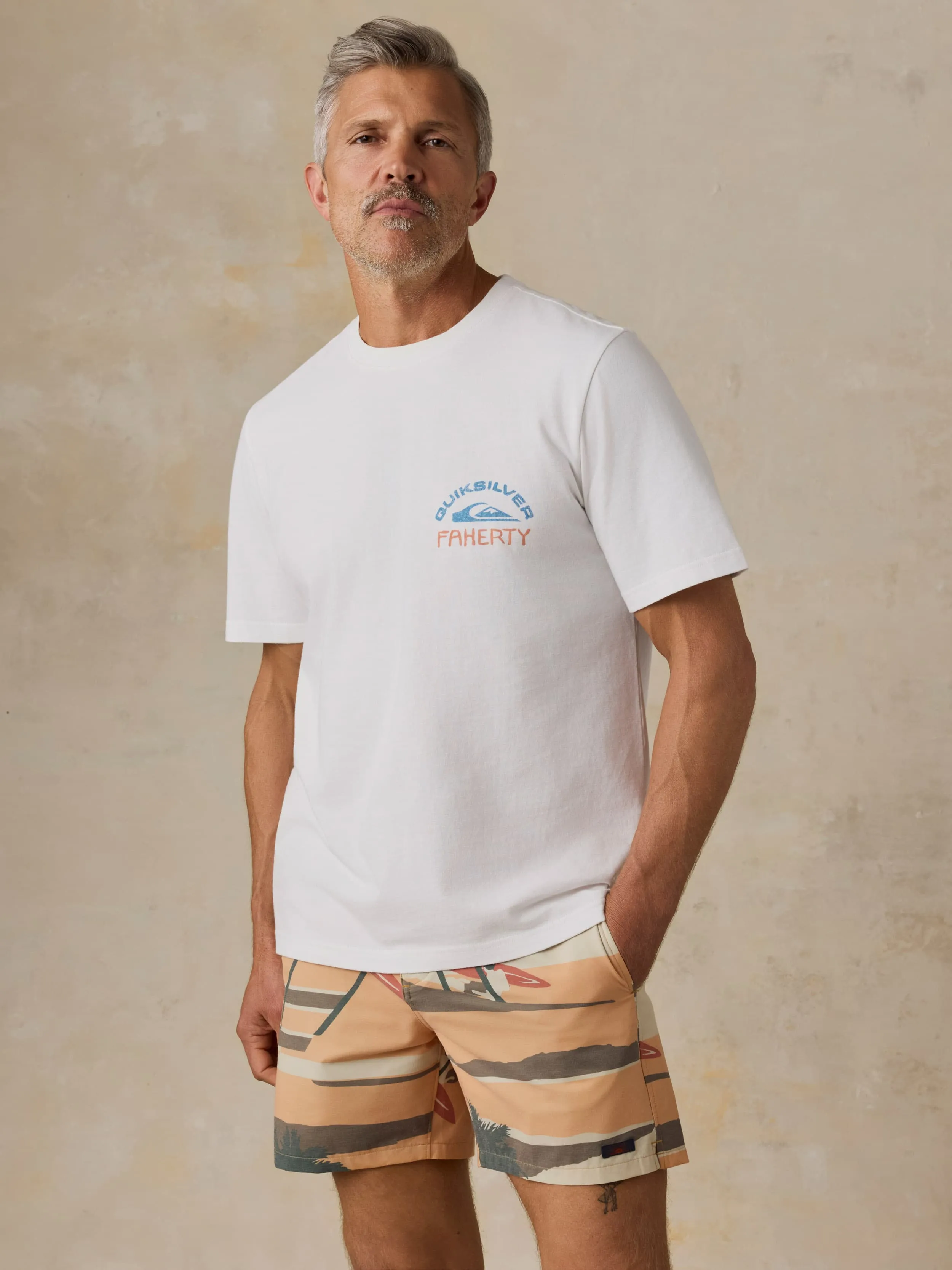 FAHERTY X QUIKSILVER HEAVY WASH TEE - WHITE sold by Quiksilver product image thumbnail 2