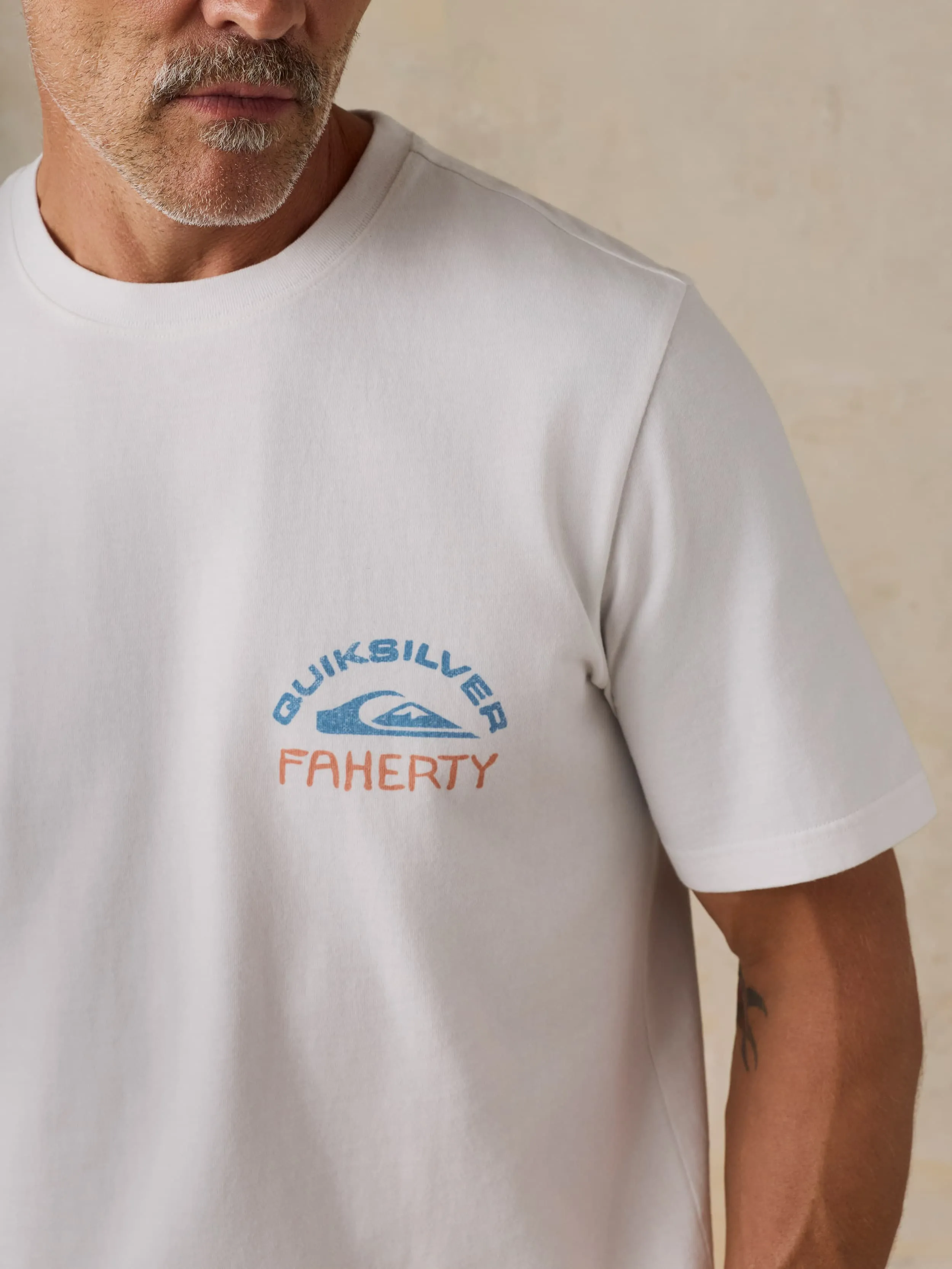 FAHERTY X QUIKSILVER HEAVY WASH TEE - WHITE sold by Quiksilver product image thumbnail 4