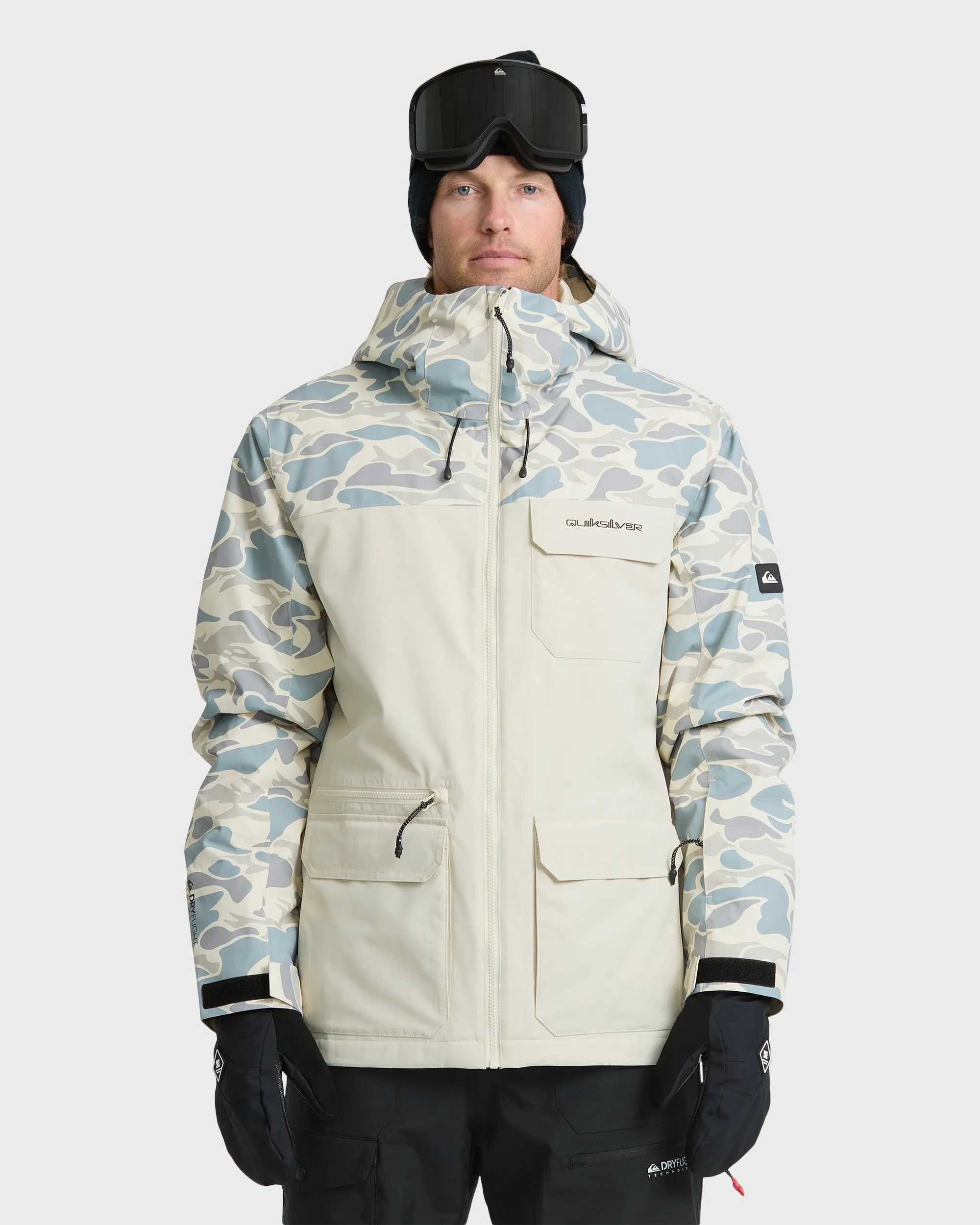 Mission Printed 20K Snow Jacket - Bone White sold by Quiksilver
