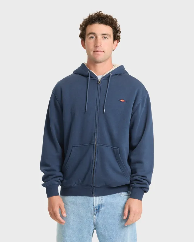 Saltwater Sherpa Full-Zip Hoodie - Dark Denim made by Quiksilver