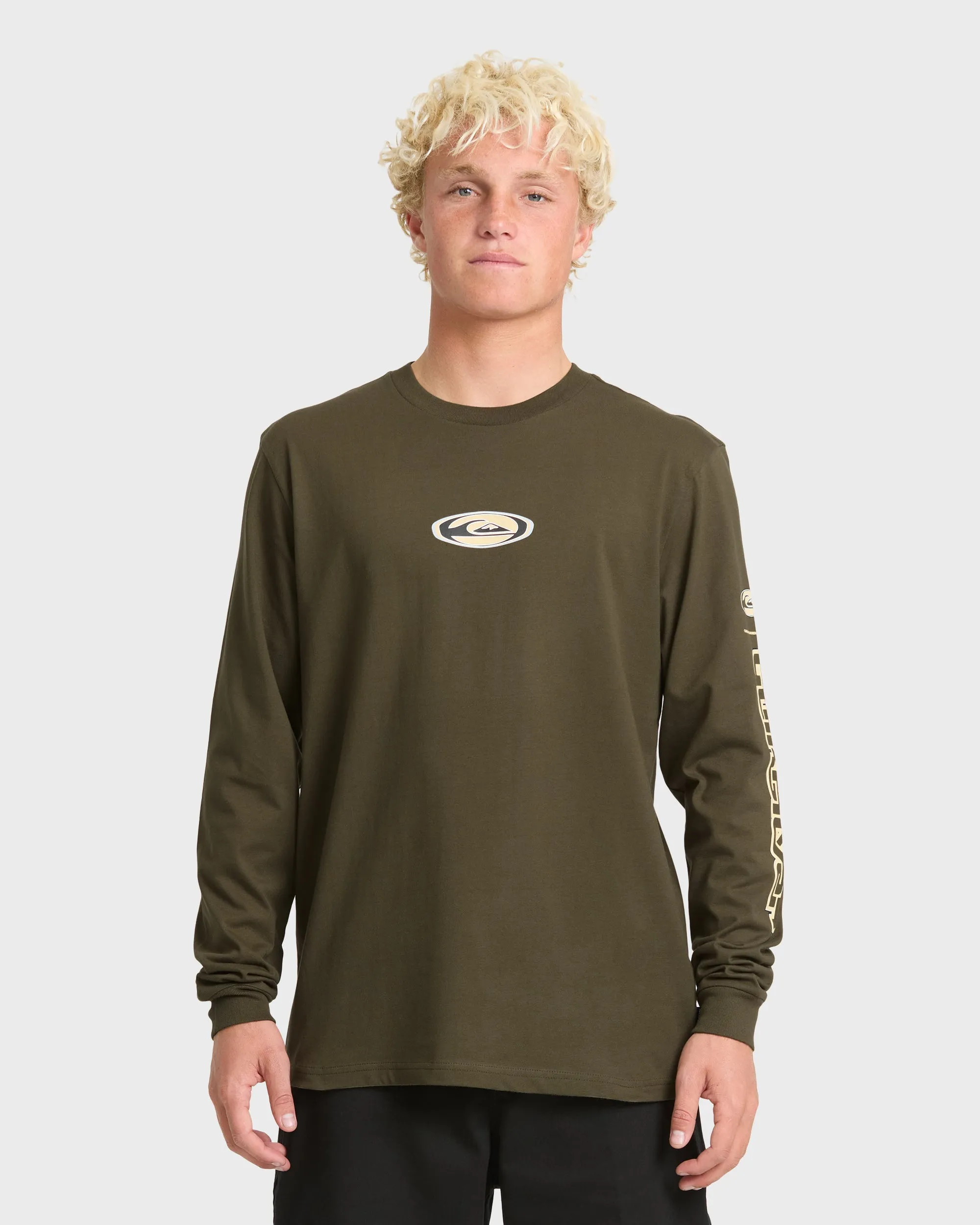 Radiation Long Sleeve Cotton T-Shirt - Grape Leaf sold by Quiksilver