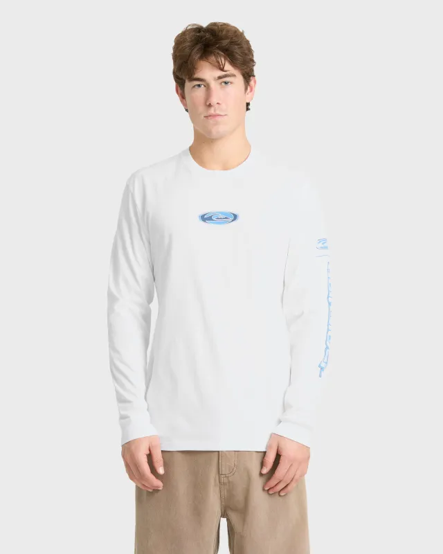 Radiation Long Sleeve Cotton T-Shirt - White made by Quiksilver