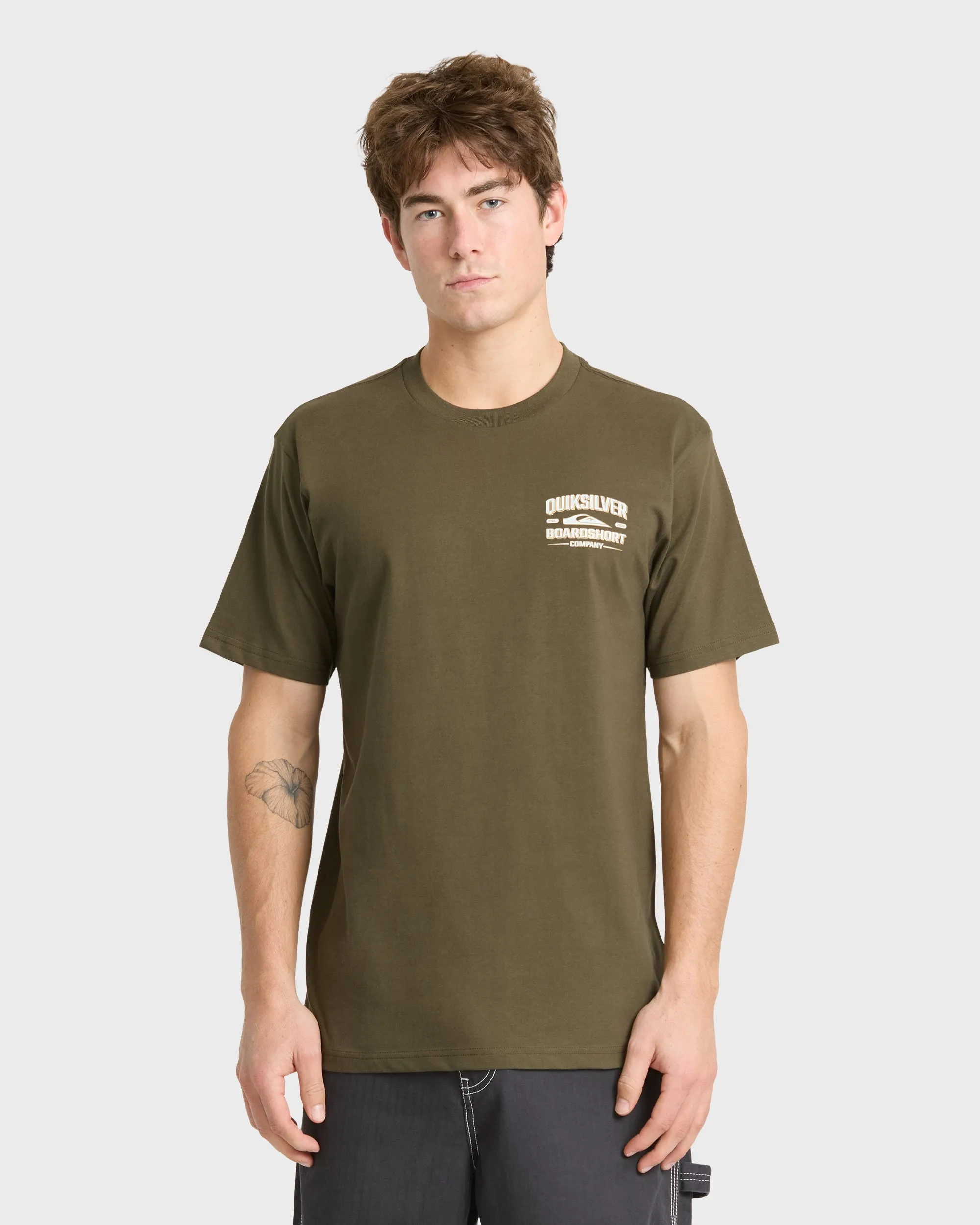 Stack Up Short Sleeve Cotton T-Shirt - Grape Leaf sold by Quiksilver