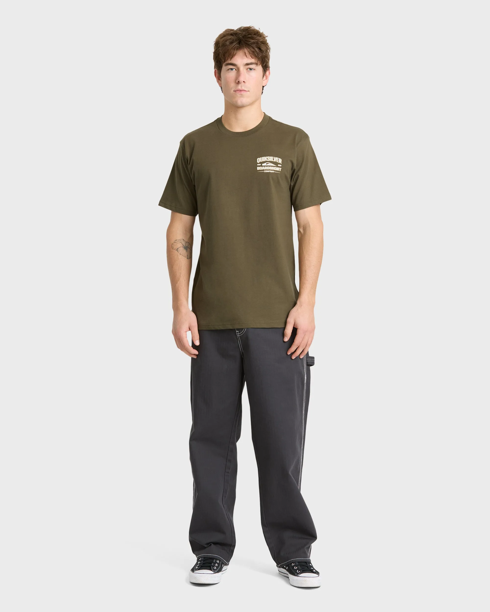 Stack Up Short Sleeve Cotton T-Shirt - Grape Leaf sold by Quiksilver product image thumbnail 3
