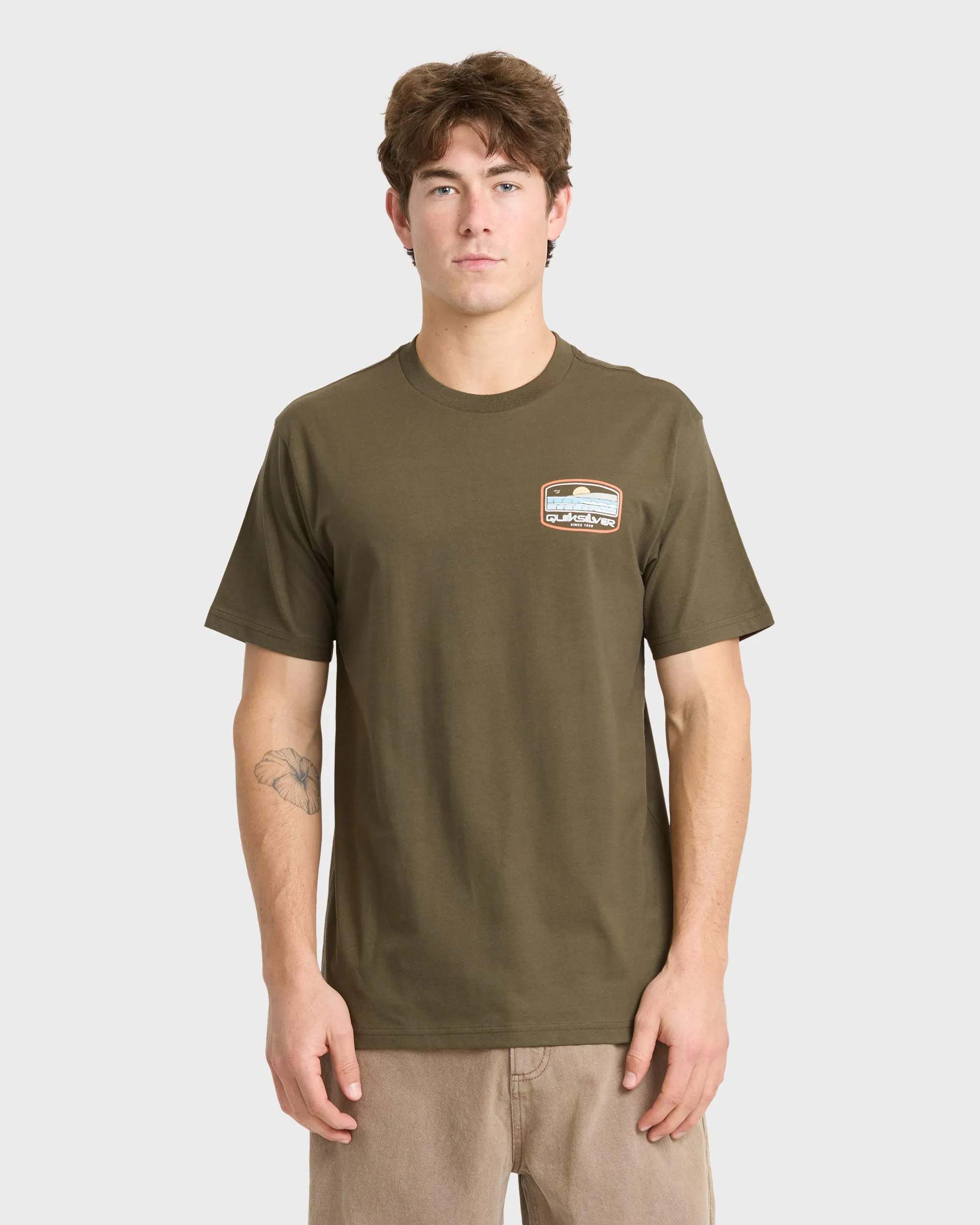 Rightful Paradise Short Sleeve Cotton T-Shirt - Grape Leaf sold by Quiksilver