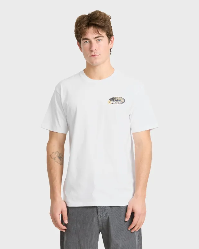 Hawaii Camo Vision Short Sleeve Cotton T-Shirt - White made by Quiksilver