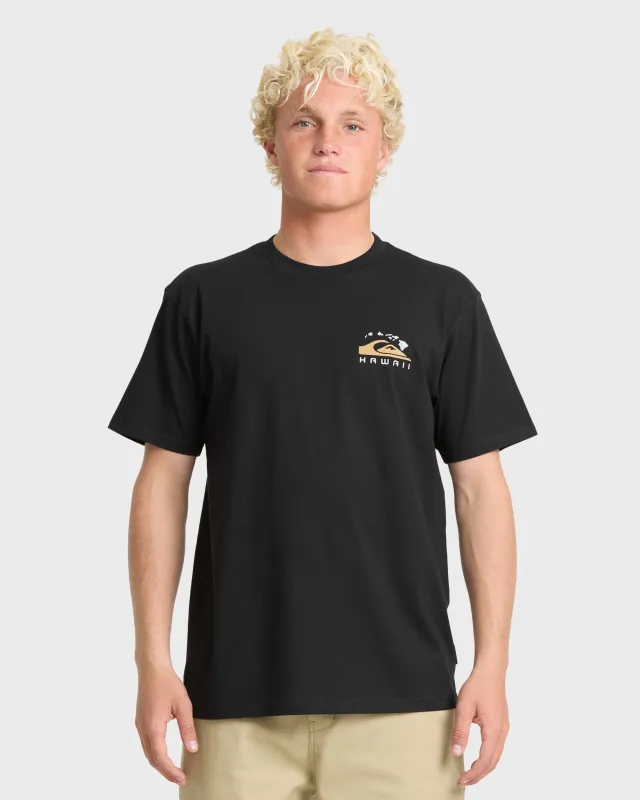 Hawaii Life Classic Short Sleeve Cotton T-Shirt - Black made by Quiksilver