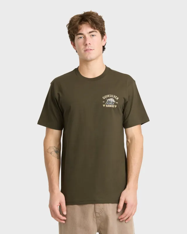 Hawaii On The Hunt Short Sleeve T-Shirt - Grape Leaf made by Quiksilver