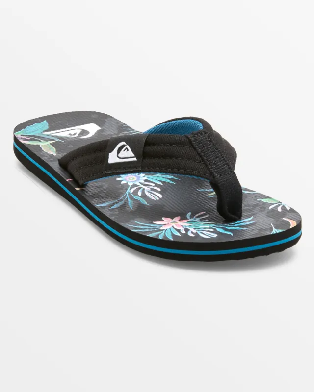 Boys 8-16 Molokai Layback Sandals - Black/Green/Black made by Quiksilver
