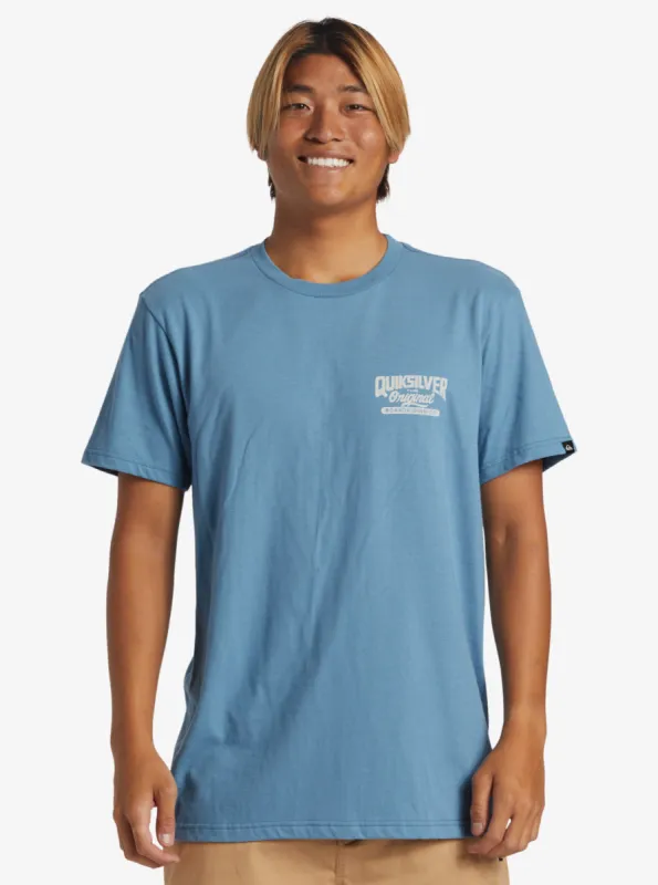 Original Script T-Shirt - Blue Shadow sold by Quiksilver