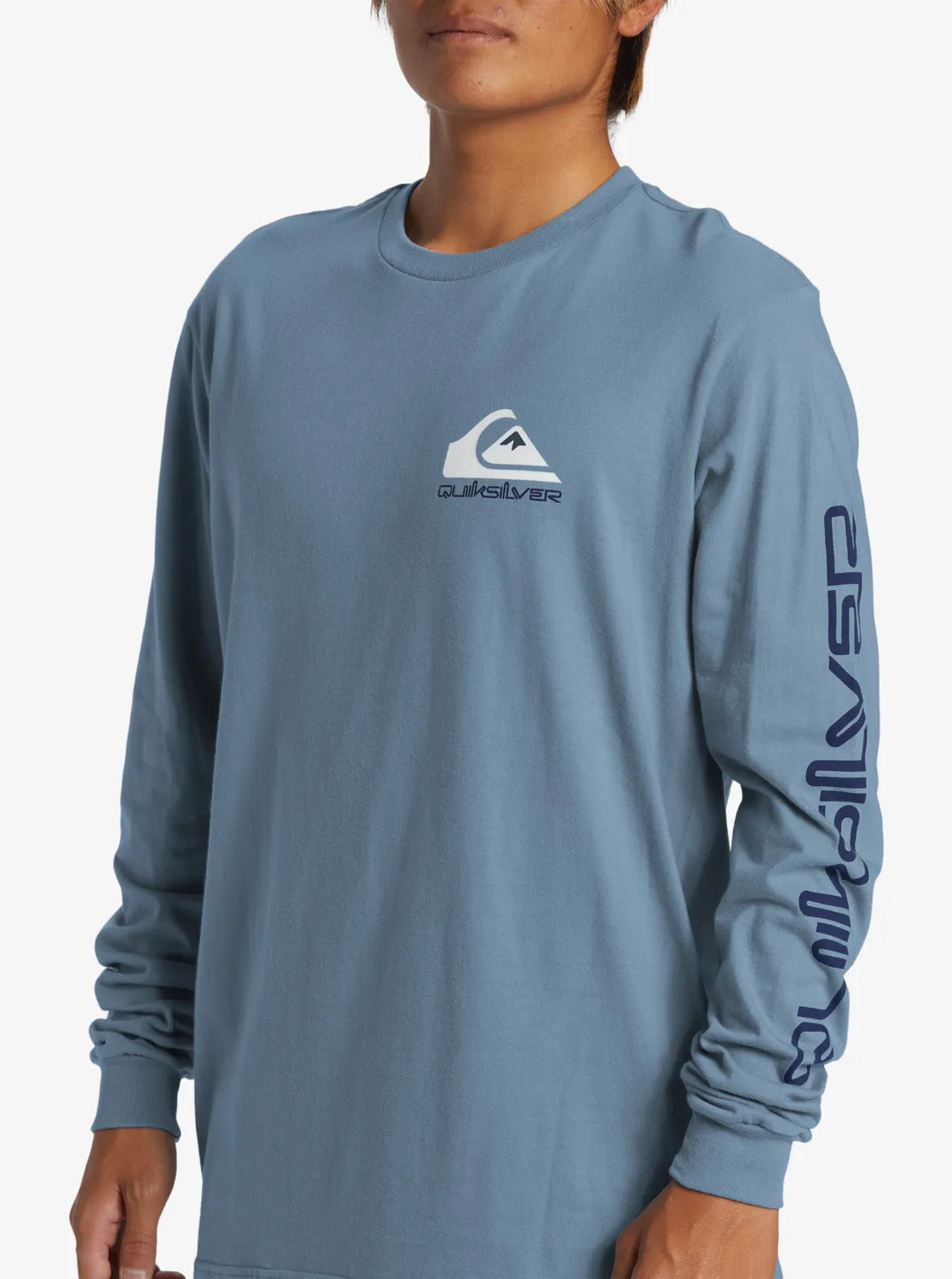 Comp Logo Long Sleeve T-Shirt - Blue Shadow sold by Quiksilver product image thumbnail 3