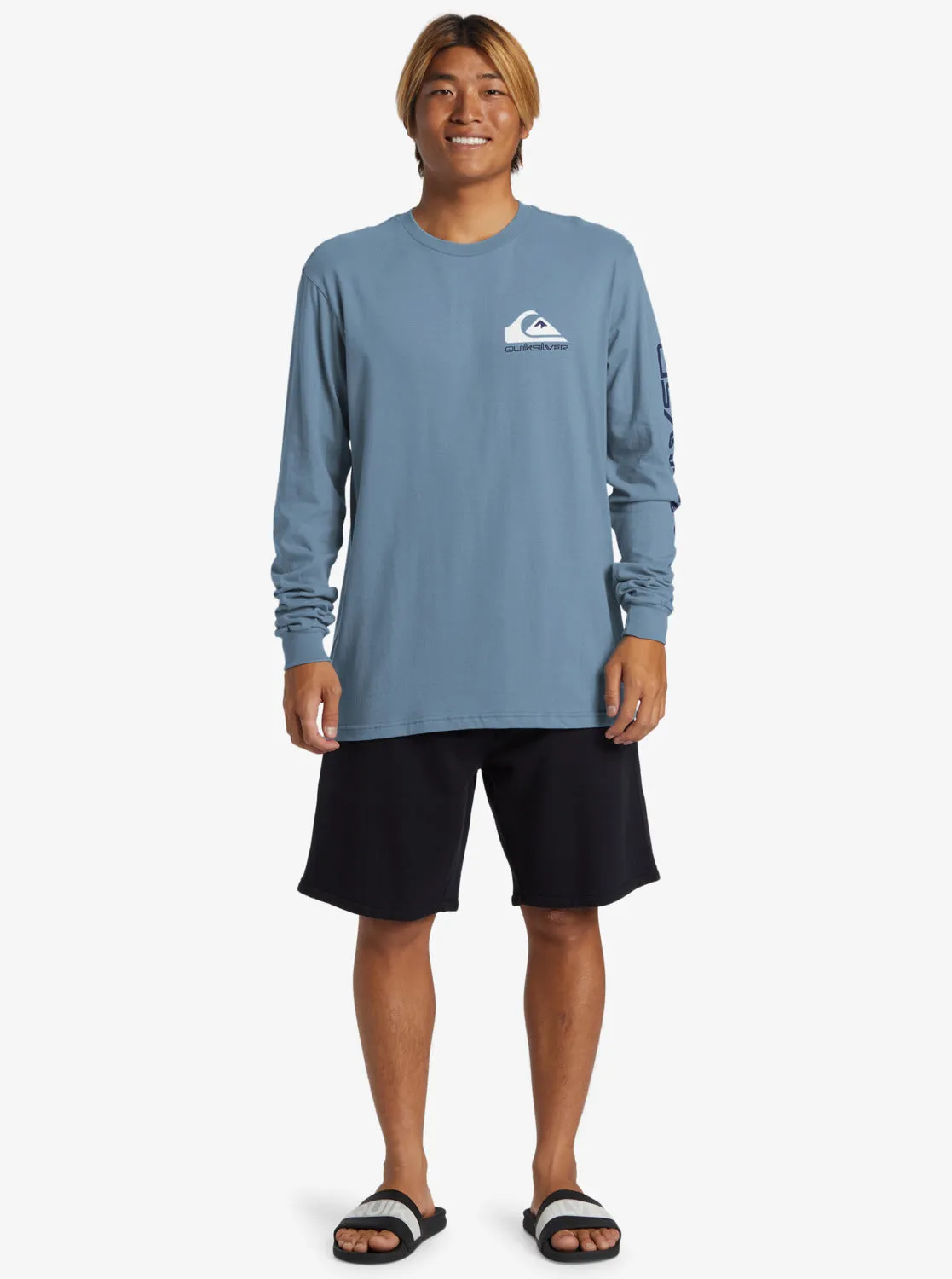 Comp Logo Long Sleeve T-Shirt - Blue Shadow sold by Quiksilver product image thumbnail 4