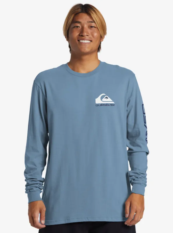 Comp Logo Long Sleeve T-Shirt - Blue Shadow sold by Quiksilver