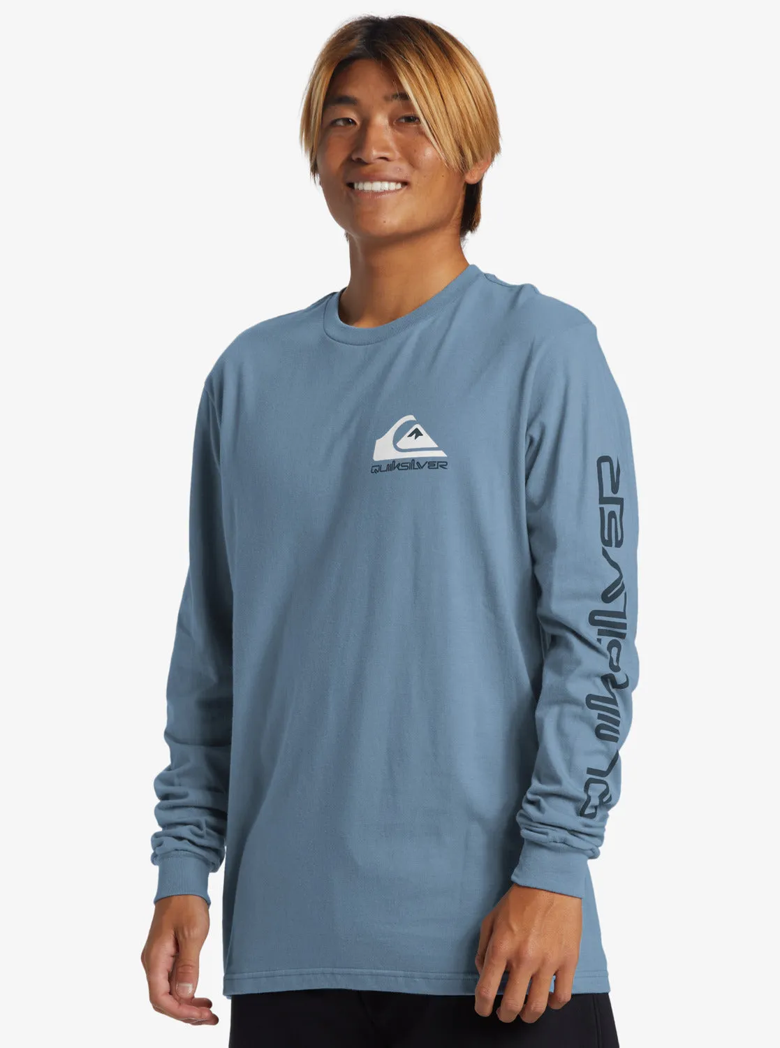 Comp Logo Long Sleeve T-Shirt - Blue Shadow sold by Quiksilver product image thumbnail 2