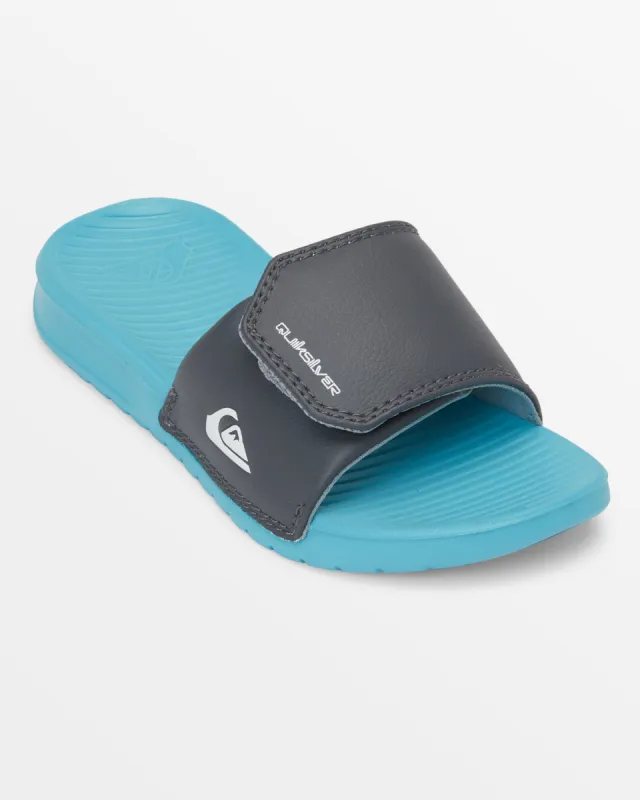 Boys 8-16 Bright Coast Adjustable Slides - Grey/White/Blue sold by Quiksilver