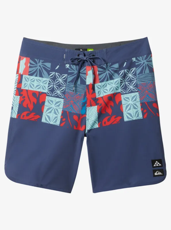 Surfsilk Hawaii Blocked 19" Boardshorts - Crown Blue sold by Quiksilver