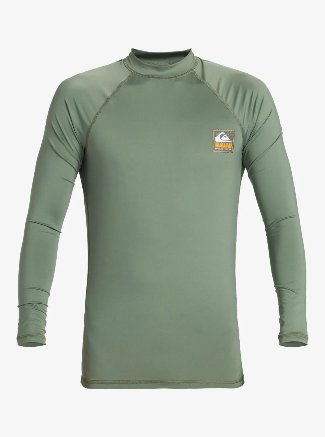 Hawaii Badge UPF 50 Long Sleeve Rashguard - Sea Spray sold by Quiksilver