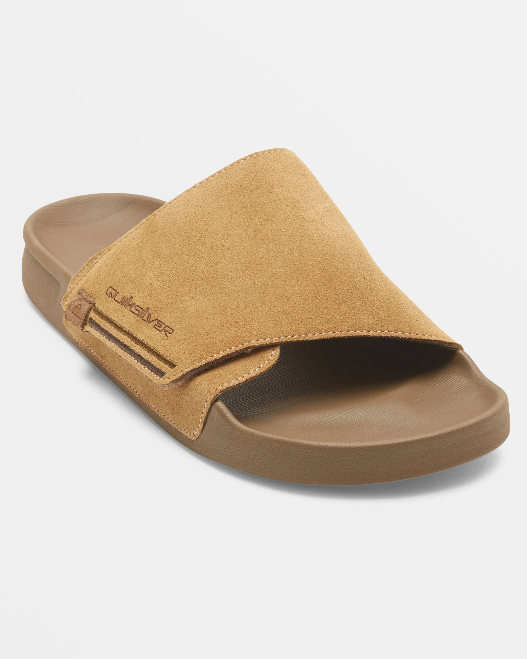Rivi Suede Slide Sandals - Tan 1 sold by Quiksilver