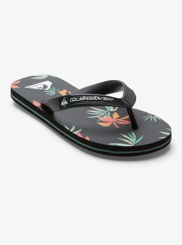 Boys 8-16 Molokai Art Ii Sandals - Black/Orange/Green sold by Quiksilver