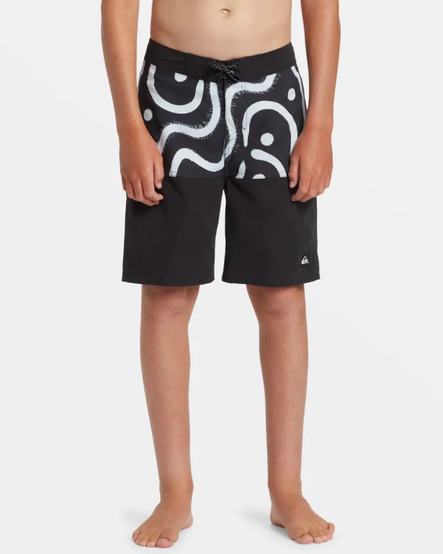 Boys 8-16 Everyday Division 17" Boardshorts - Black sold by Quiksilver