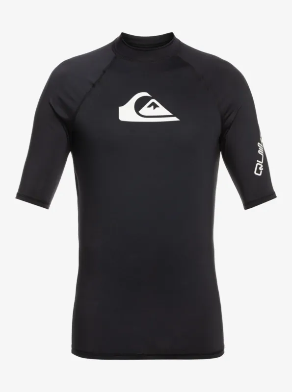 Boys 8-16 All Time Short Sleeve Rashguard - Black sold by Quiksilver