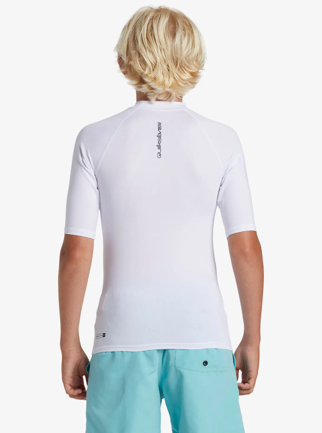 Boys 8-16 Everyday UPF 50 Short Sleeve Rashguard - White sold by Quiksilver product image thumbnail 2