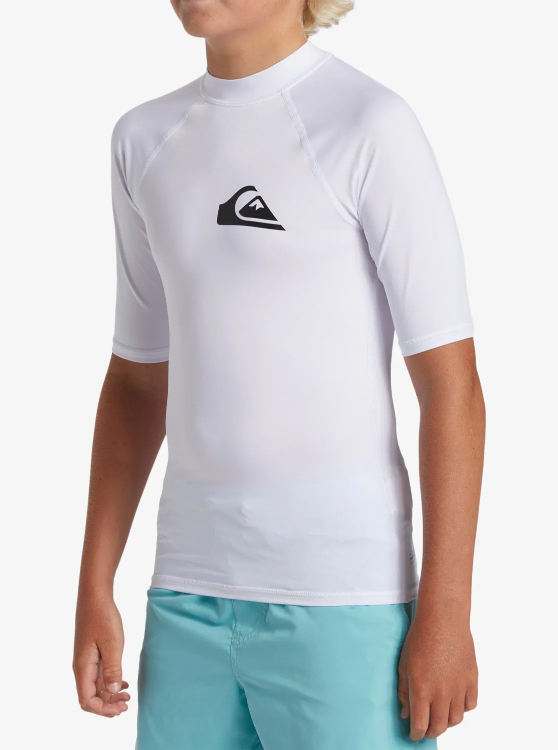 Boys 8-16 Everyday UPF 50 Short Sleeve Rashguard - White sold by Quiksilver product image thumbnail 3