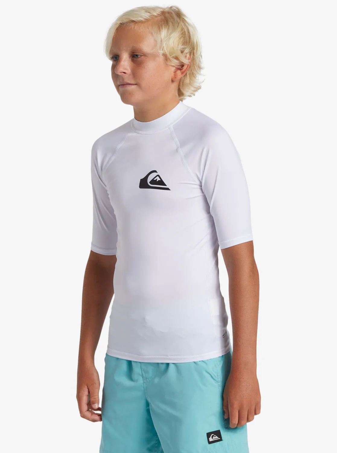 Boys 8-16 Everyday UPF 50 Short Sleeve Rashguard - White sold by Quiksilver product image thumbnail 4