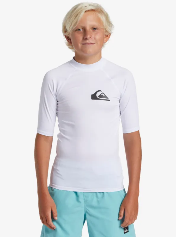 Boys 8-16 Everyday UPF 50 Short Sleeve Rashguard - White sold by Quiksilver