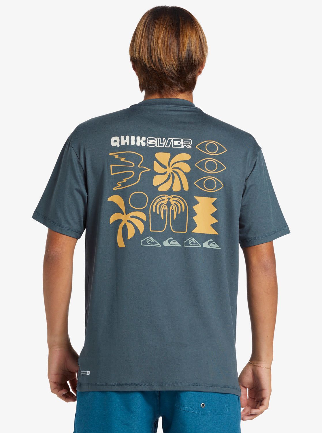 Mix Session UPF 50 Short Sleeve Surf Tee - Dark Slate sold by Quiksilver product image thumbnail 5