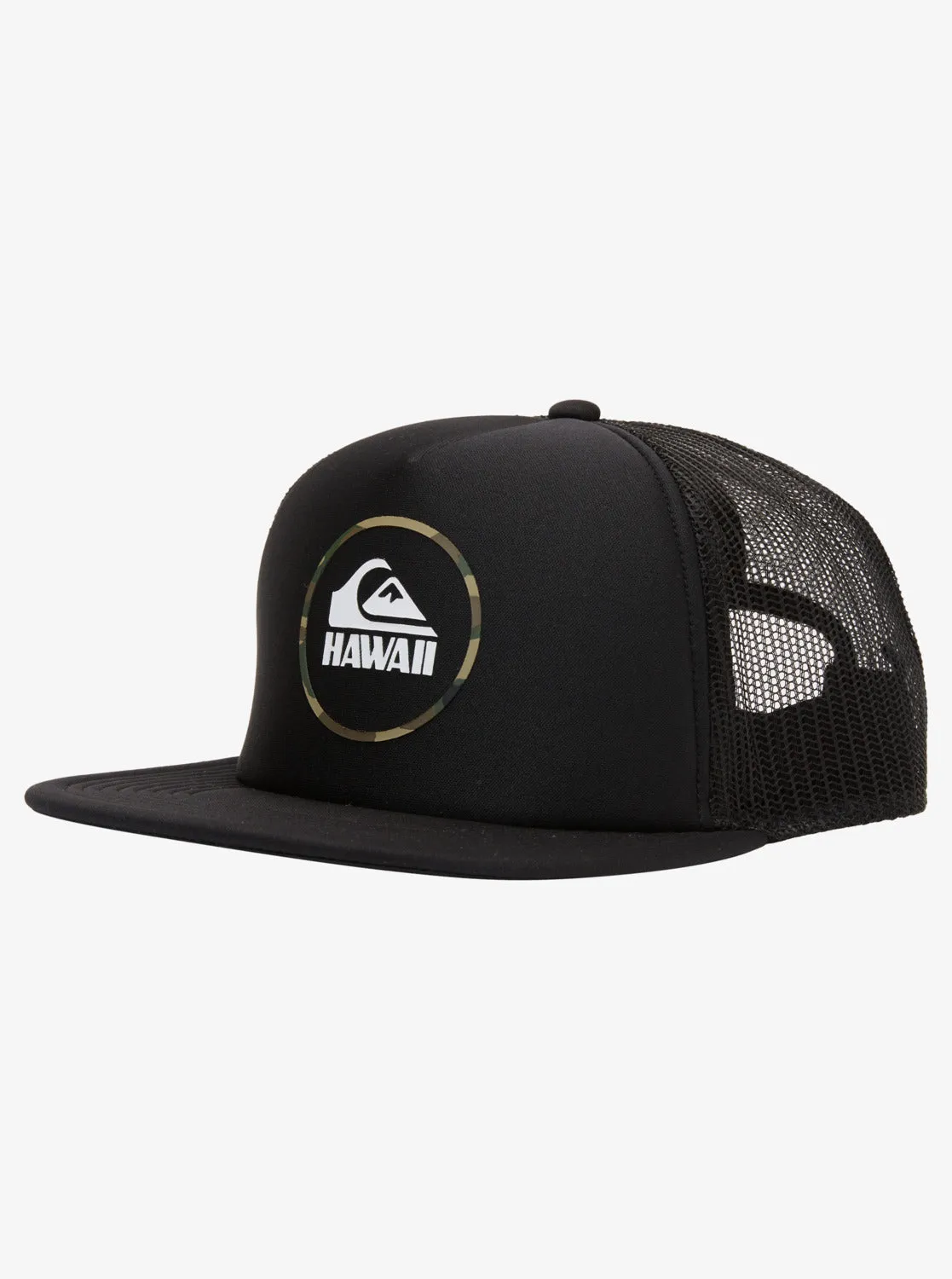 Hawaii Multiples Trucker Snapback Hat - Black sold by Quiksilver