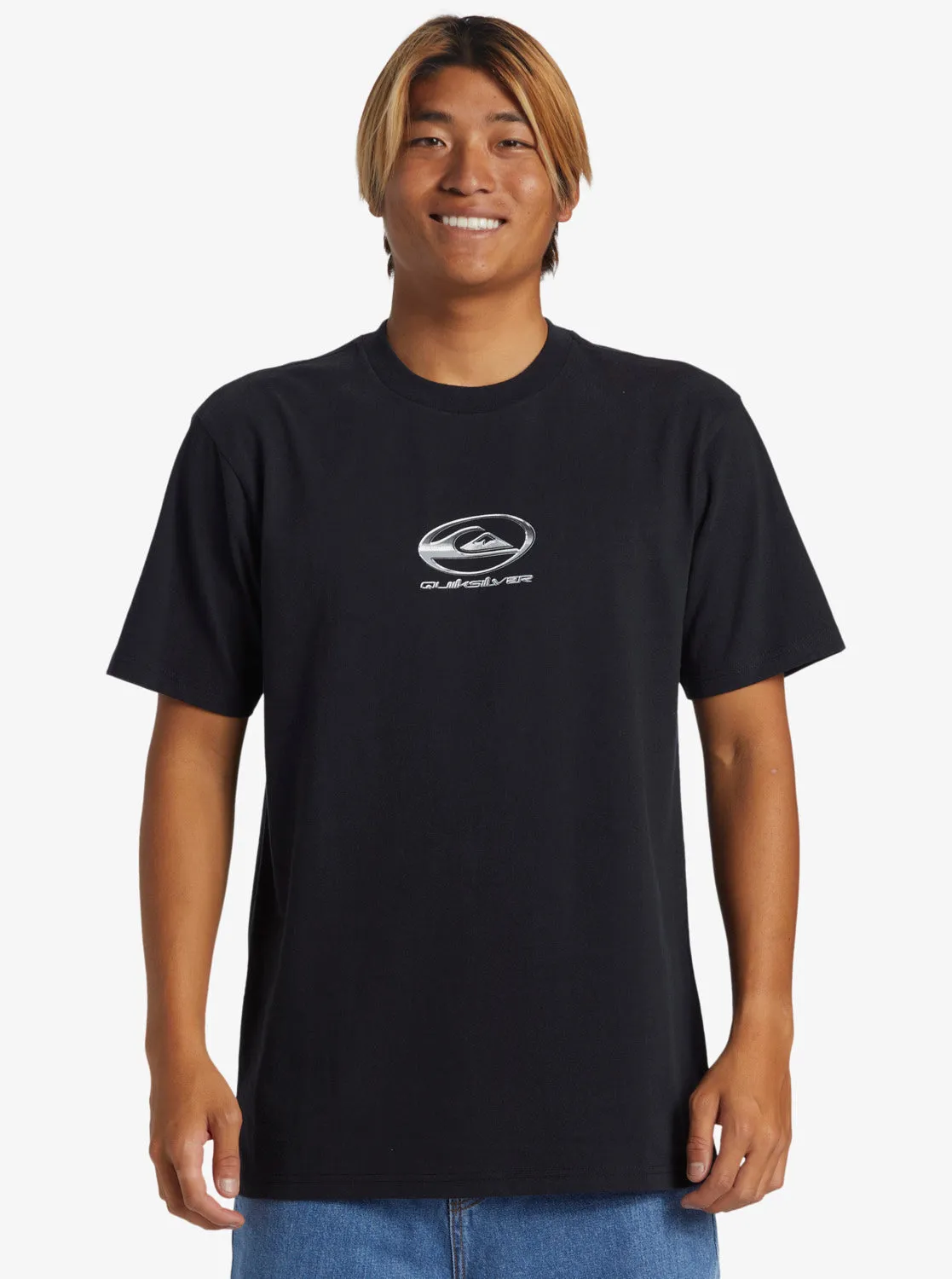 Chrome Logo Short Sleeve Saturn T-Shirt - Black sold by Quiksilver product image thumbnail 3