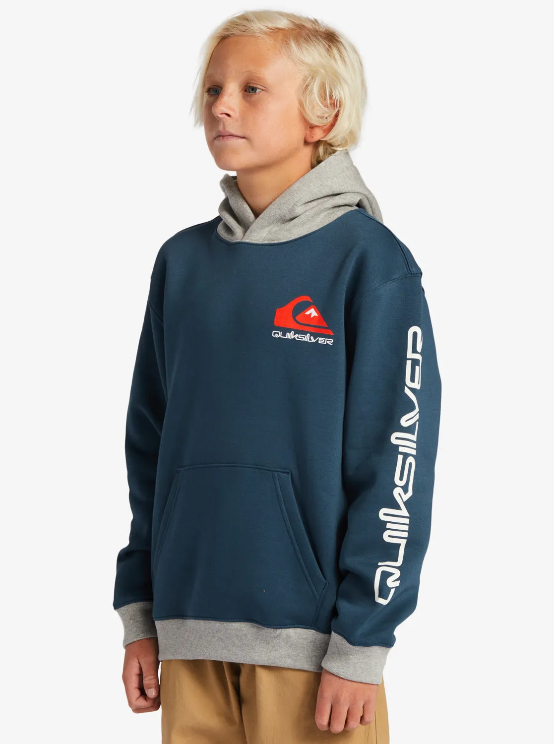 Boys 8-16 Omni Logo Block Hood Pullover Sweatshirt - Midnight Navy sold by Quiksilver product image thumbnail 4